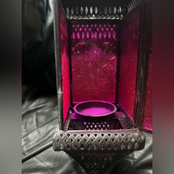 VINTAGE silver SUNBURST tealight LANTERNS Moroccan Indian garden inside - Picture 4 of 5